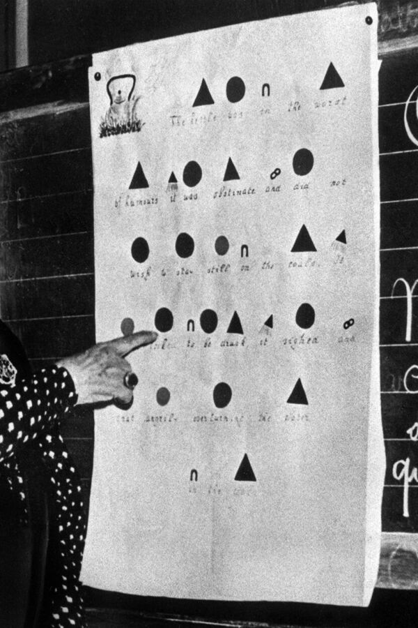 Maria Montessori, 1950, Perugia, Grammar Symbols