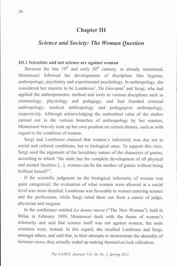 NAMTA Journal 36/2 07 Chapter III—Science and Society: The Woman Question