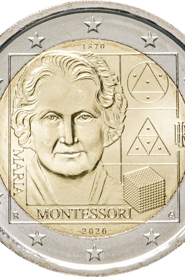 Montessori Commemorative Coin, 2020, Italy, 2 Euro