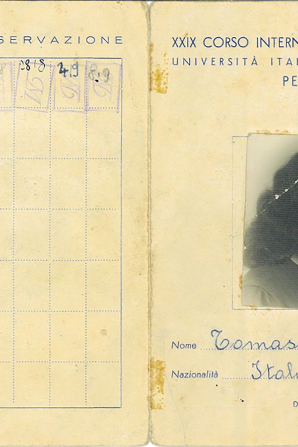 Delfina Tomassini, 1950, Student Card