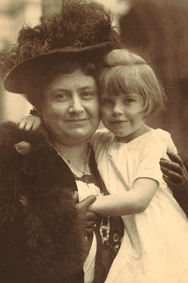 Maria Montessori with Girl
