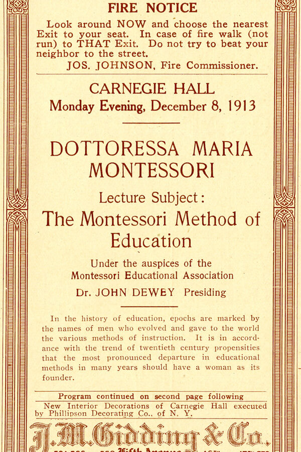 Carnegie Hall Program, 8 December 1913