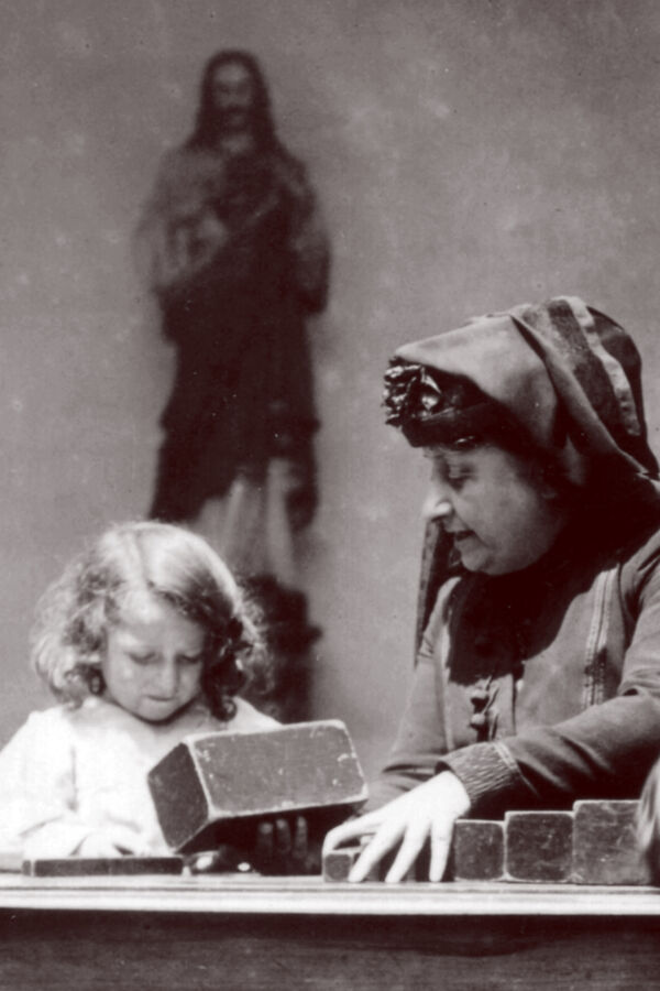 Photographs of Maria Montessori with Children
