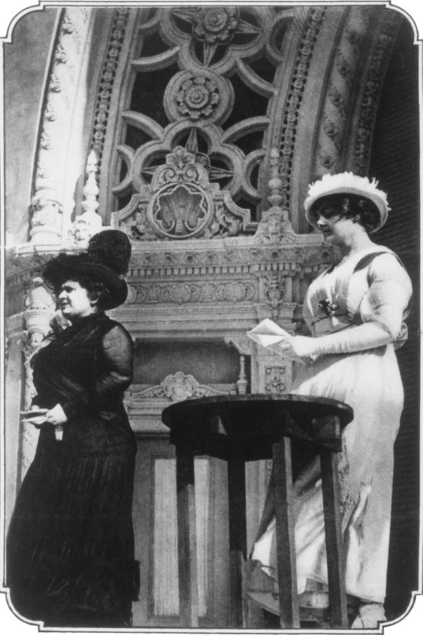 Maria Montessori, 1915, San Francisco with Adelia Pyle