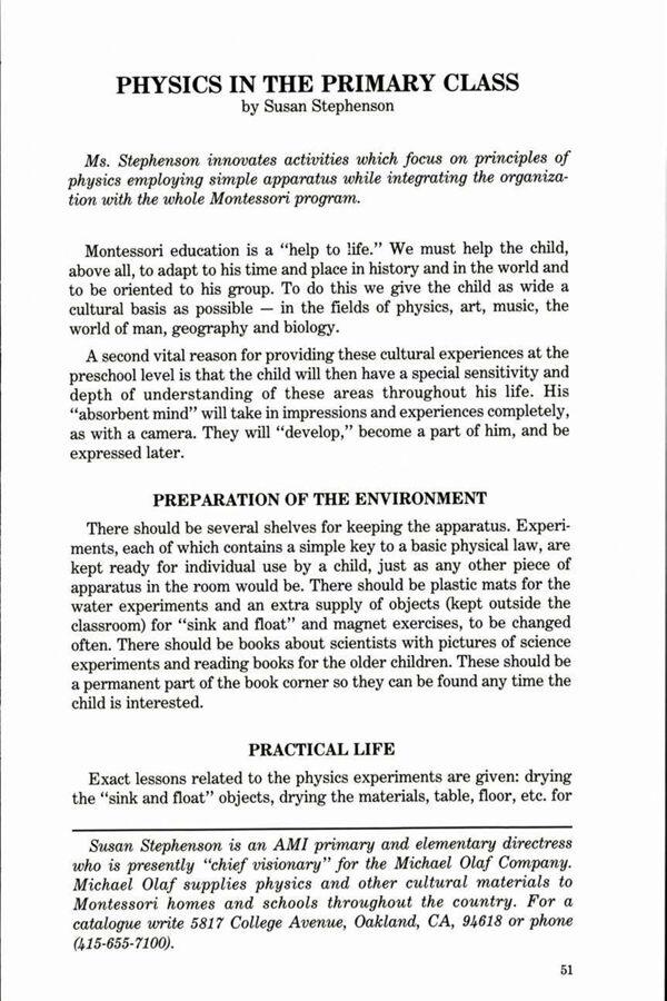 NAMTA Journal 13/2 06 Physics in the Primary Class