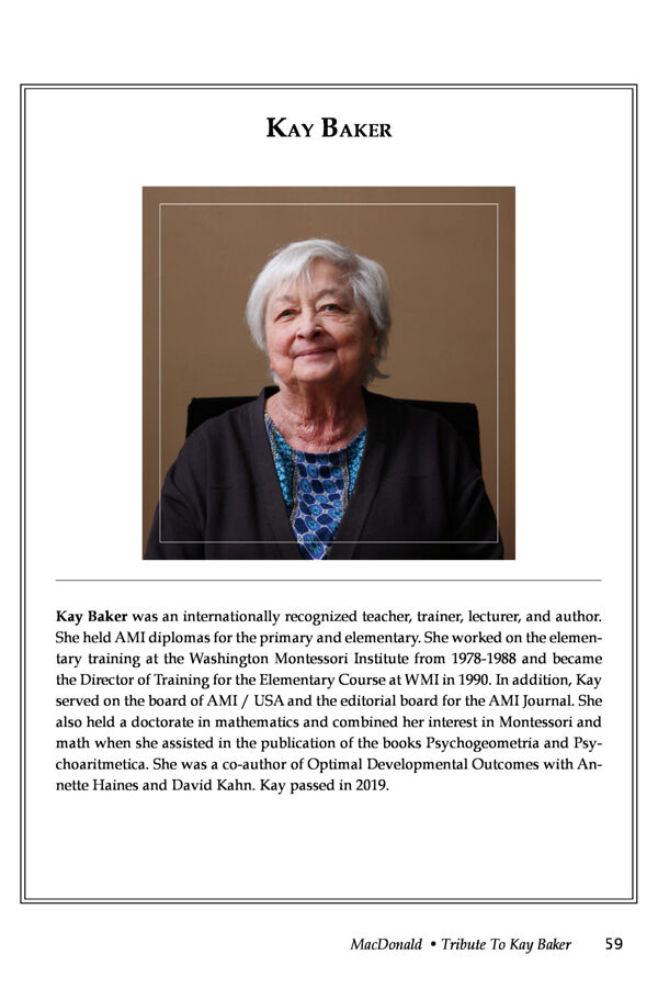 NAMTA Journal 45/1 06 Tribute to Kay Baker