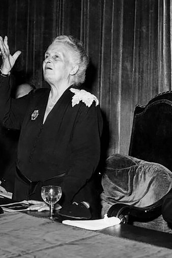 Maria Montessori, 19 June 1951, UNESCO, Podium