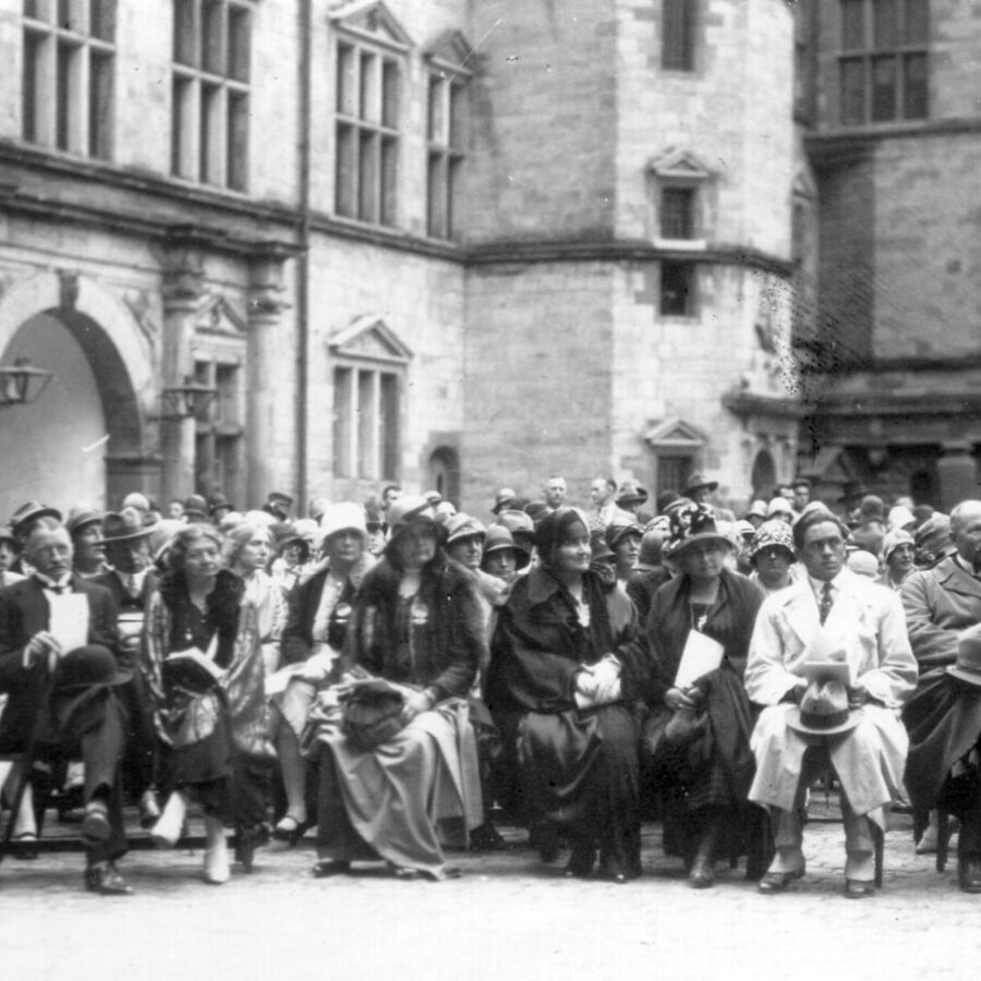 1929 Maria Montessori and Montessori Delegates