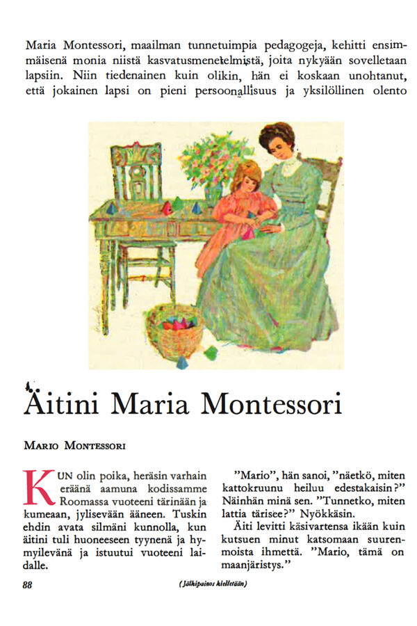 Readers Digest Montessori Article 1965 Finnish