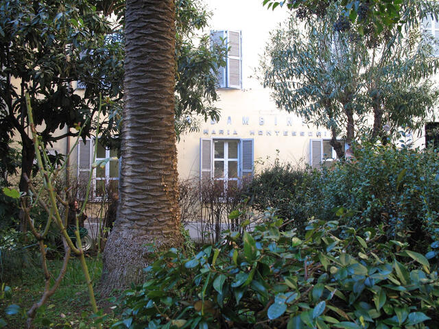 View of the first Casa dei Bambini from garden