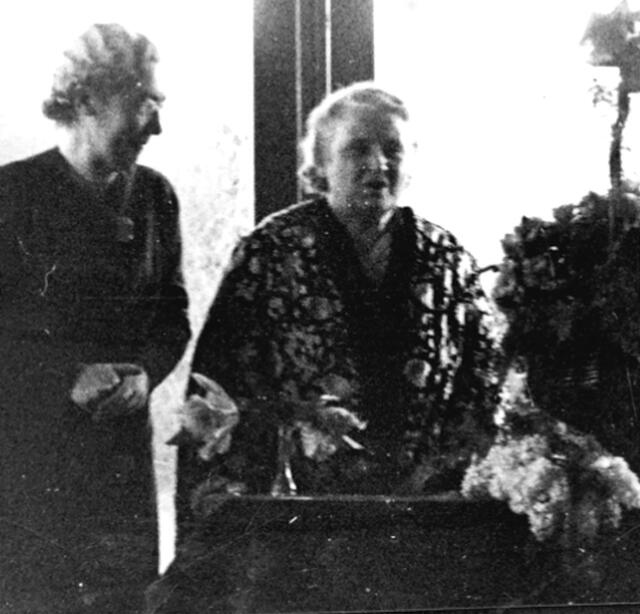 Maria Montessori and Caroline Tromp, 18 February 1939, Laren