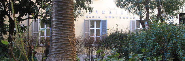 View of the first Casa dei Bambini from garden